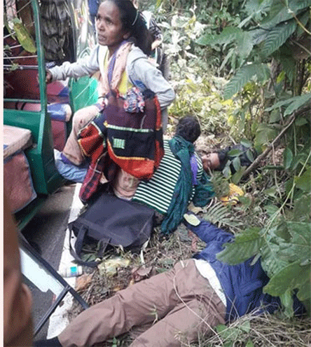 কমলগঞ্জে পুলিশের গাড়ির সাথে সিএনজি-অটোর সংঘর্ষ, নারীসহ আহত ৫