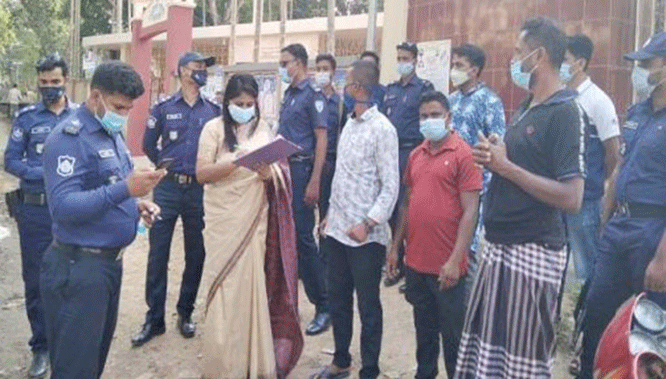 বড়লেখায় সরকারি নির্দেশনা অমান্য, ১২ জনকে জরিমানা