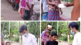 বঙ্গবন্ধু শেখ মুজিবুর রহমানের বাড়ির সামনে পথচারীদের মাঝে ছাত্রলীগের ইফতার বিতরণ