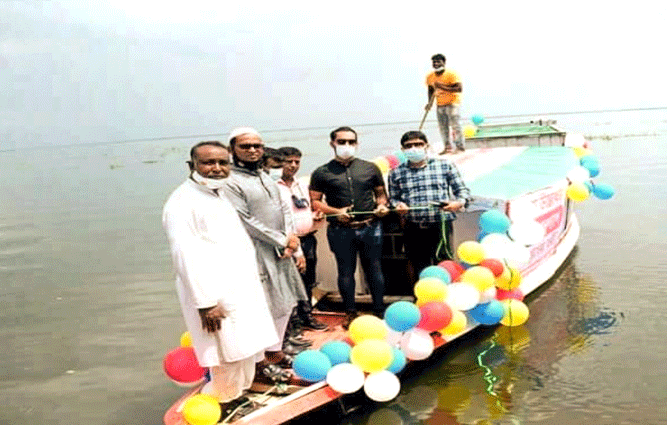 সুনামগঞ্জে মাতৃসেবা তরী নৌ এম্বুলেন্সের উদ্বোধন