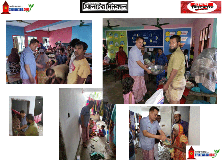 রোববার দিনভর হাজার হাজার বানভাসীদের পাশে প্যানেল মেয়র-১ কাউন্সিলর তৌফিক বকস লিপন