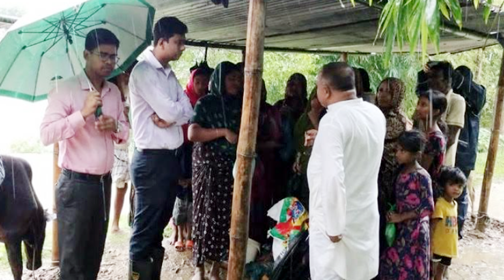 কুলাউড়ায় কয়েক হাজার মানুষ পানি ব ন্দি