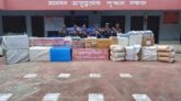 ৪৮ বিজিবির অভিযানে বিপুল পরিমাণ ভারতীয় চোরাচালানী মালামাল আটক