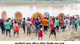প্রতিমা বিসর্জনের মধ্য দিয়ে কানাইঘাটে দুর্গাপূজা সম্পন্ন