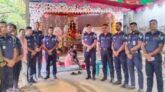 কানাইঘাটে দুর্গাপূজা উপলক্ষে পুলিশের নিরাপত্তা জোরদার