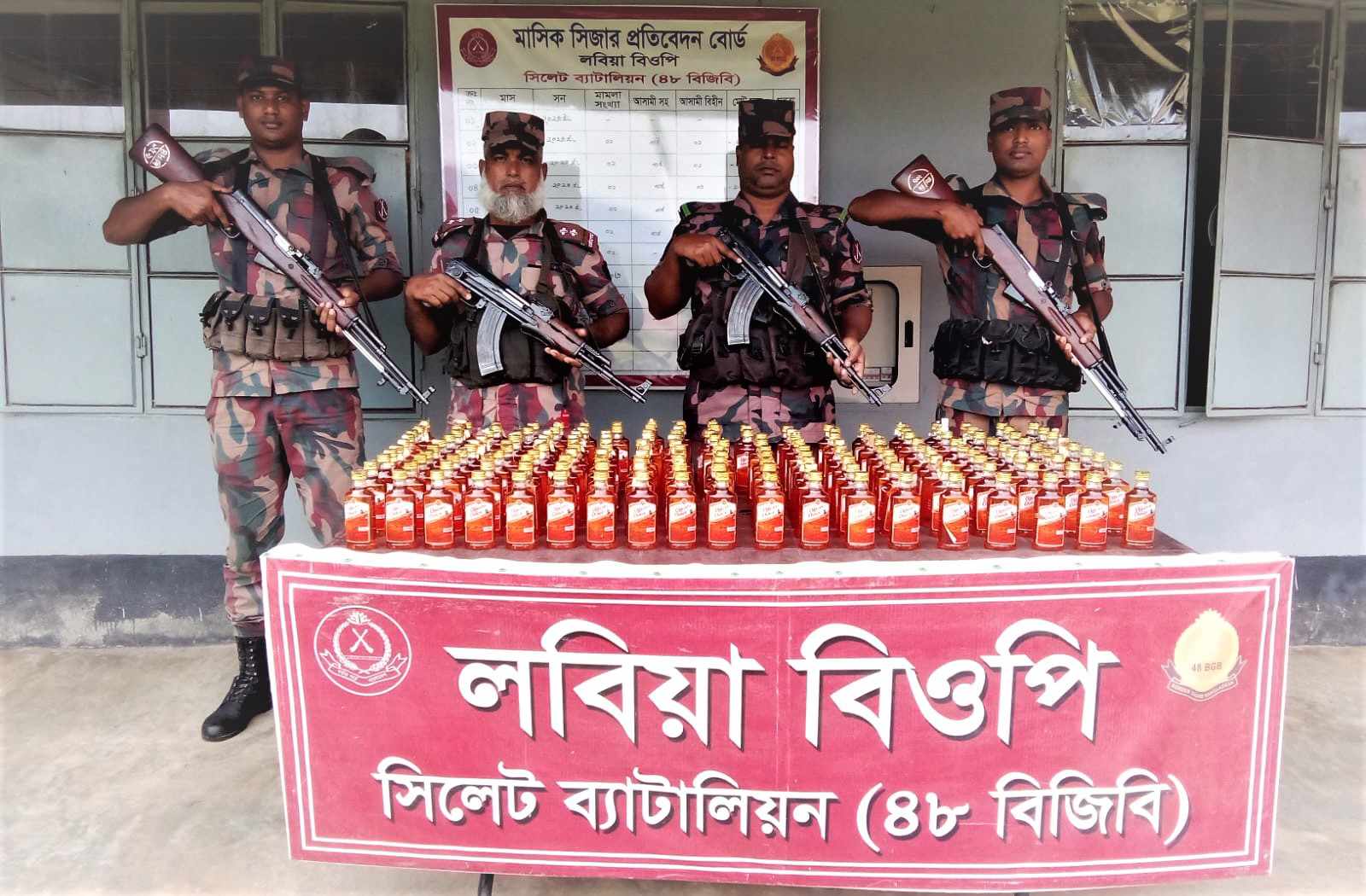 সিলেট সীমান্তে বিজিবির অভিযানে বিপুল পরিমাণ চোরাচালানী পণ্য জব্দ